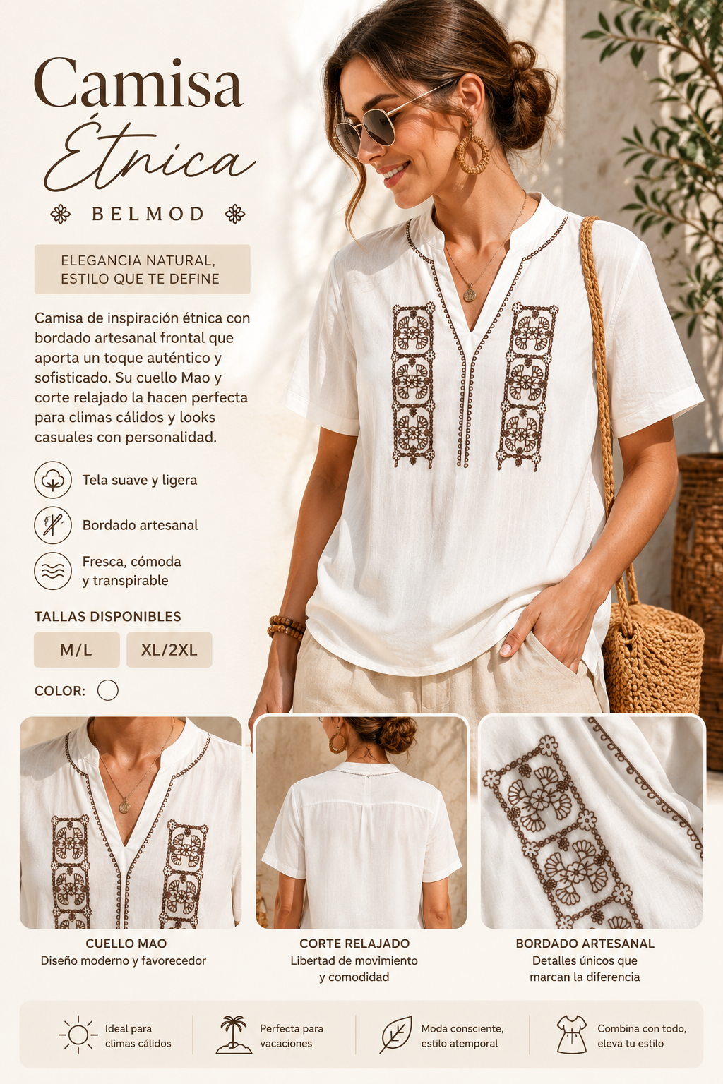 Camisa Etnica Mujer