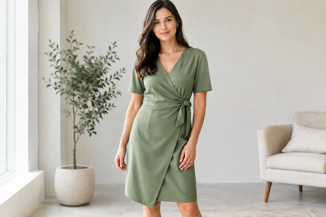 Vestidos cruzados rectos que favorecen de verdad