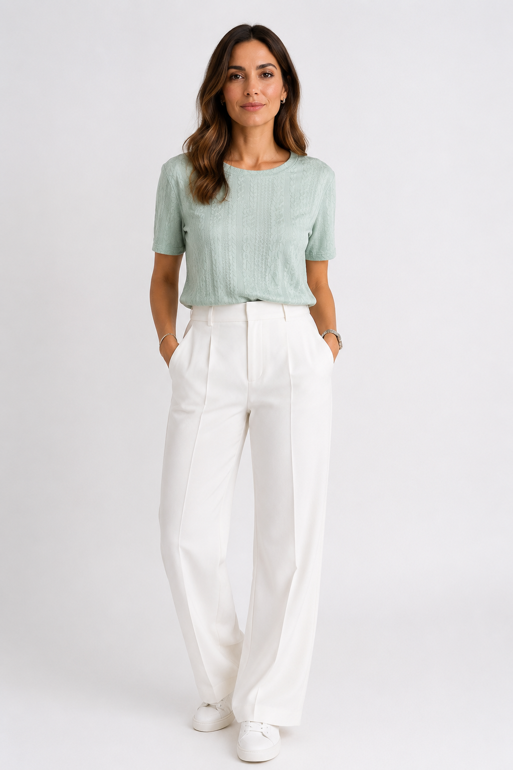 Camiseta Textura Natural Mujer