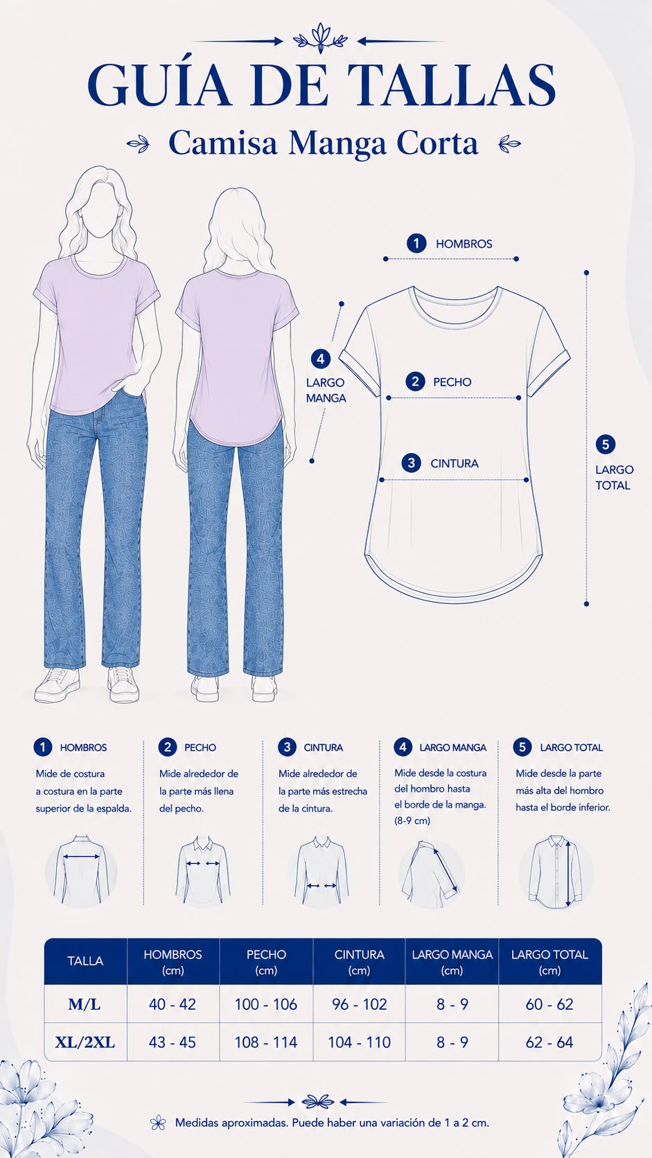 Camiseta Jardín Coral Mujer