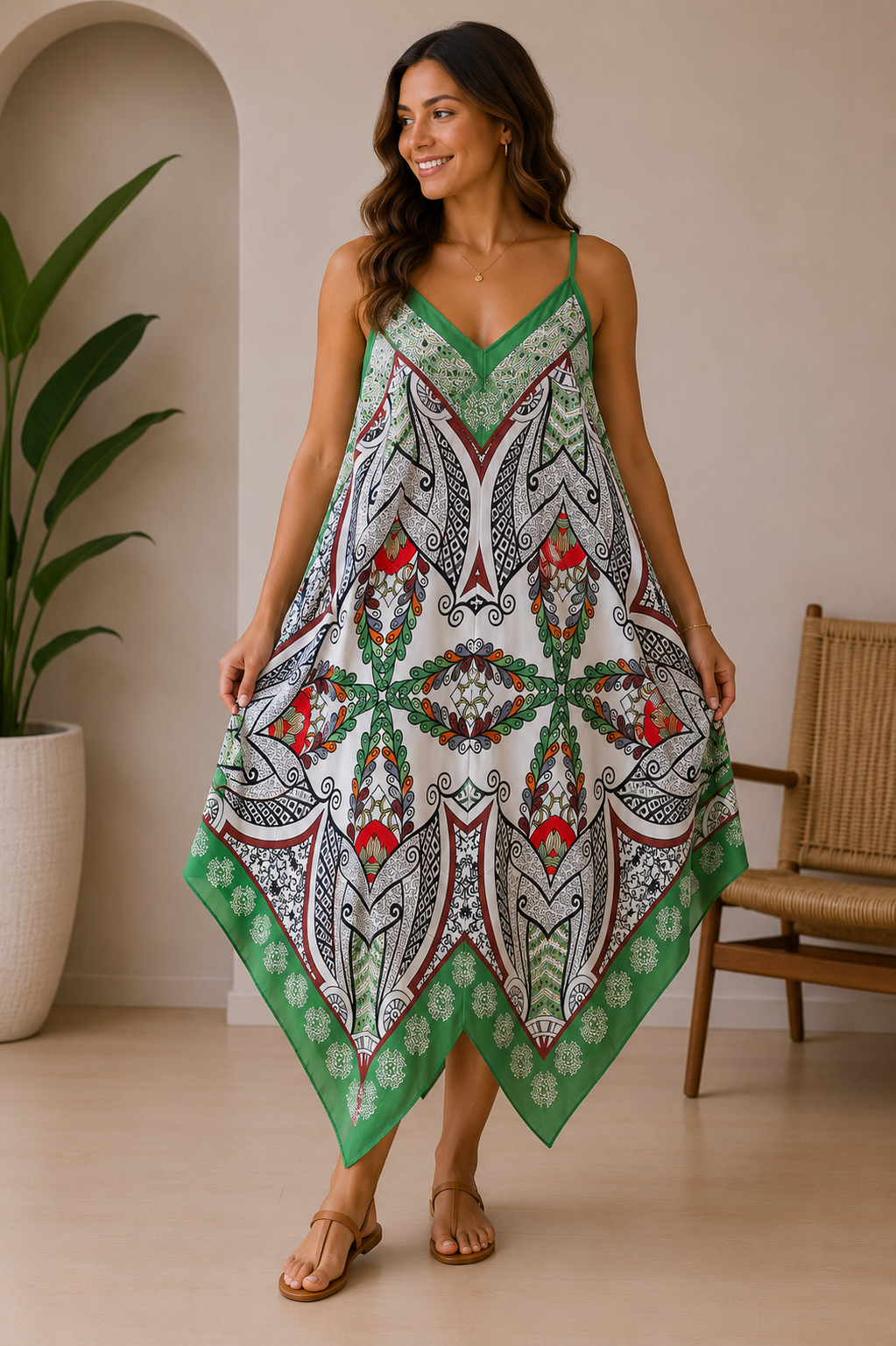 Vestido Rombo Étnico Boho