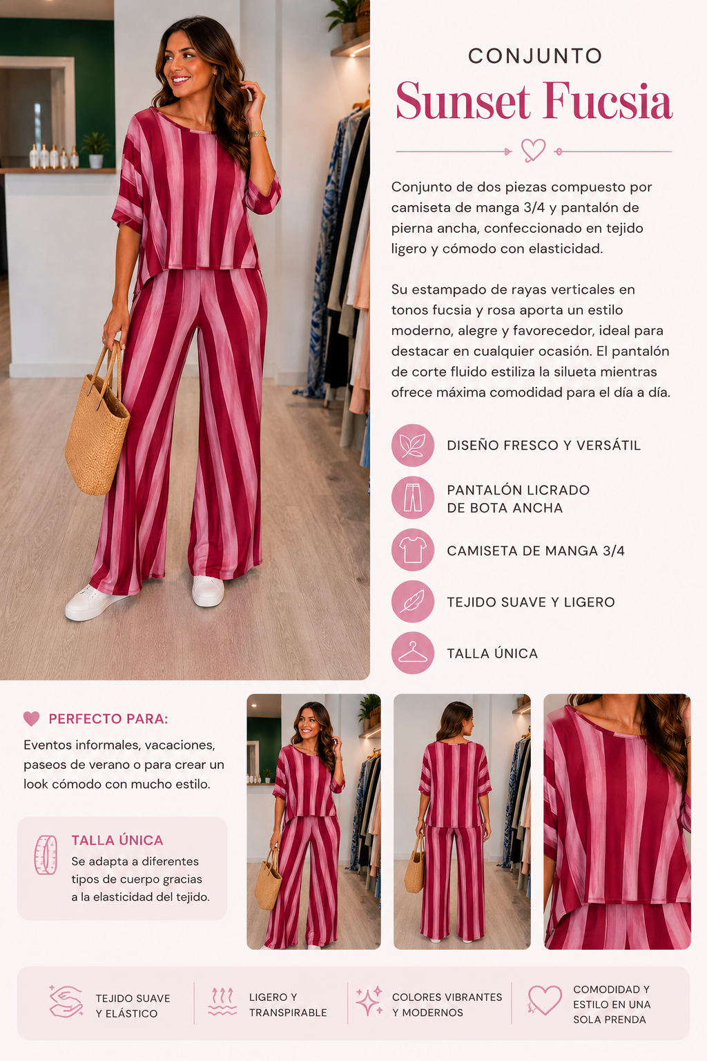 Conjunto Sunset Fucsia