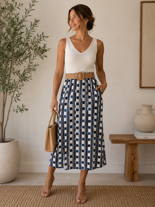 Falda Midi Natural