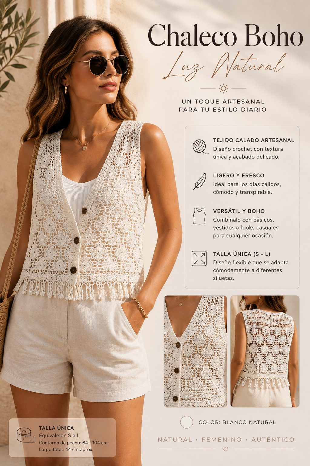 Chaleco Boho Aura Mujer