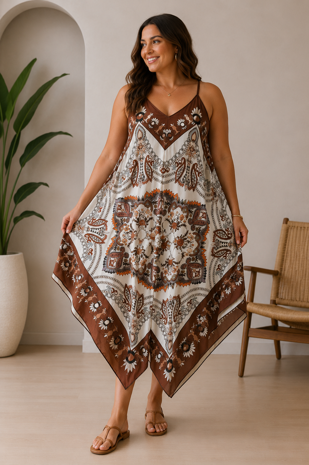 Vestido Rombo Étnico Boho