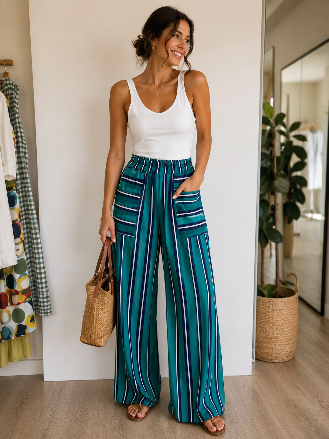 Pantalón Palazzo Sunset Coral