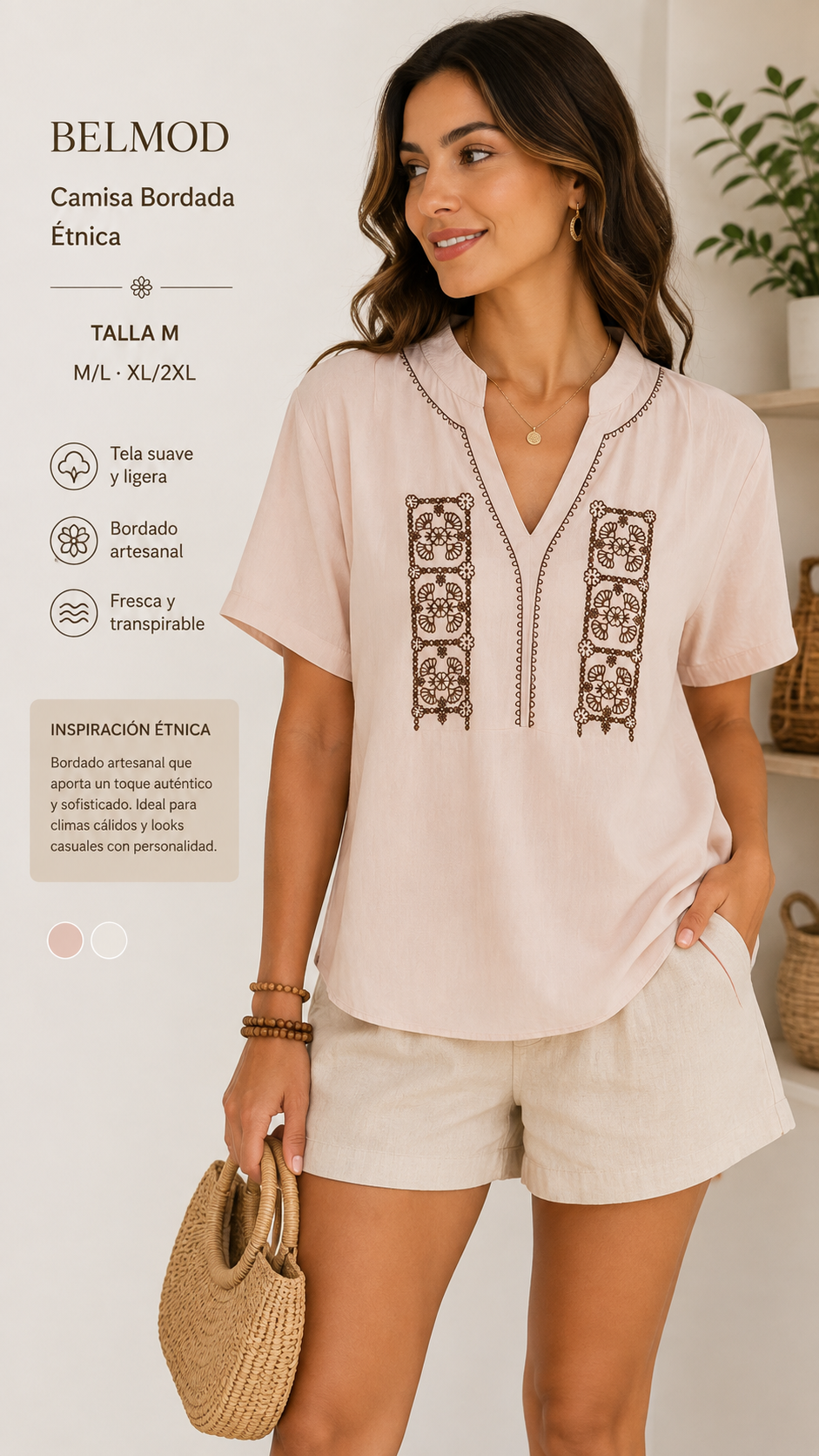 Camisa Etnica Mujer