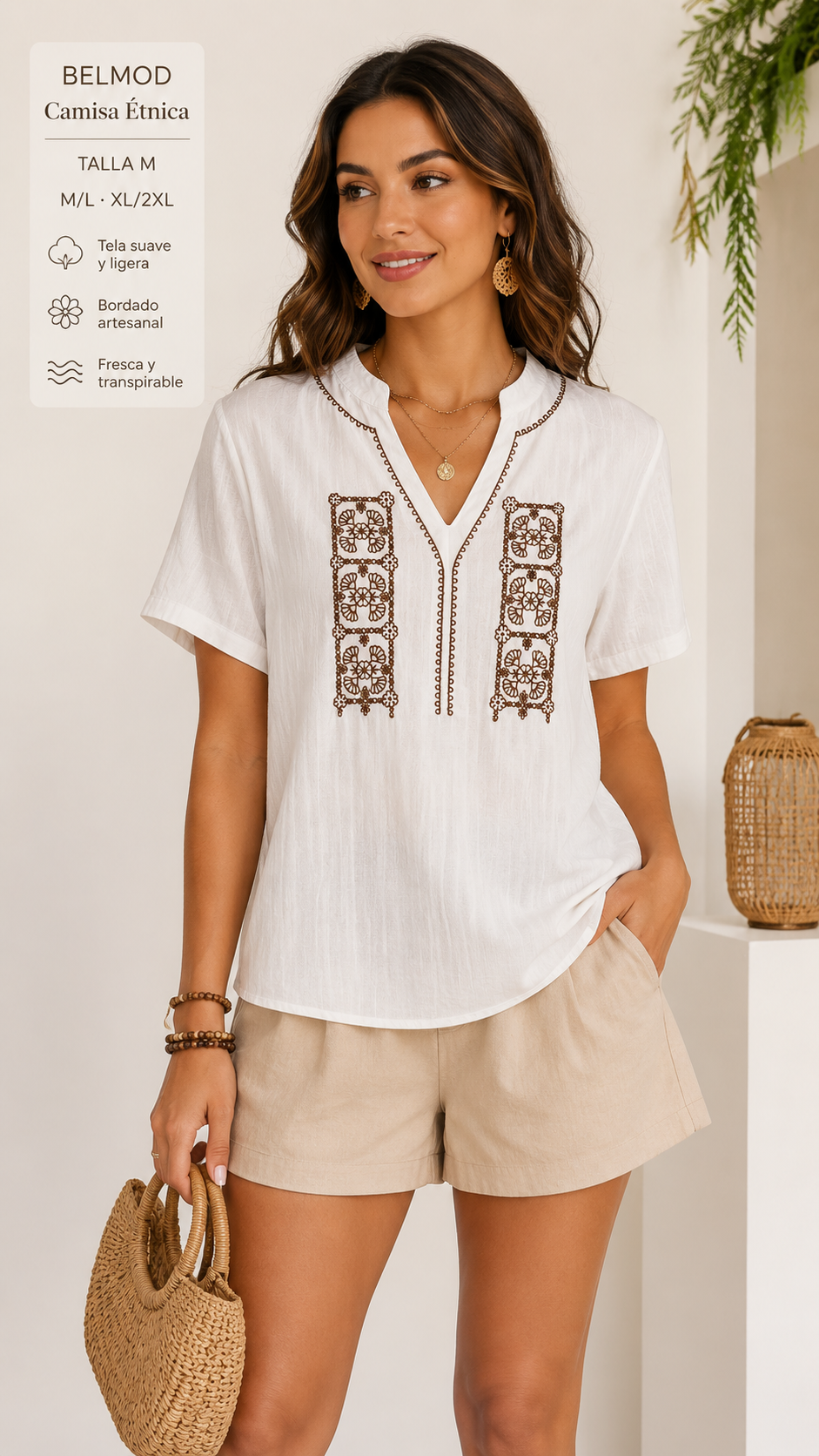 Camisa Etnica Mujer
