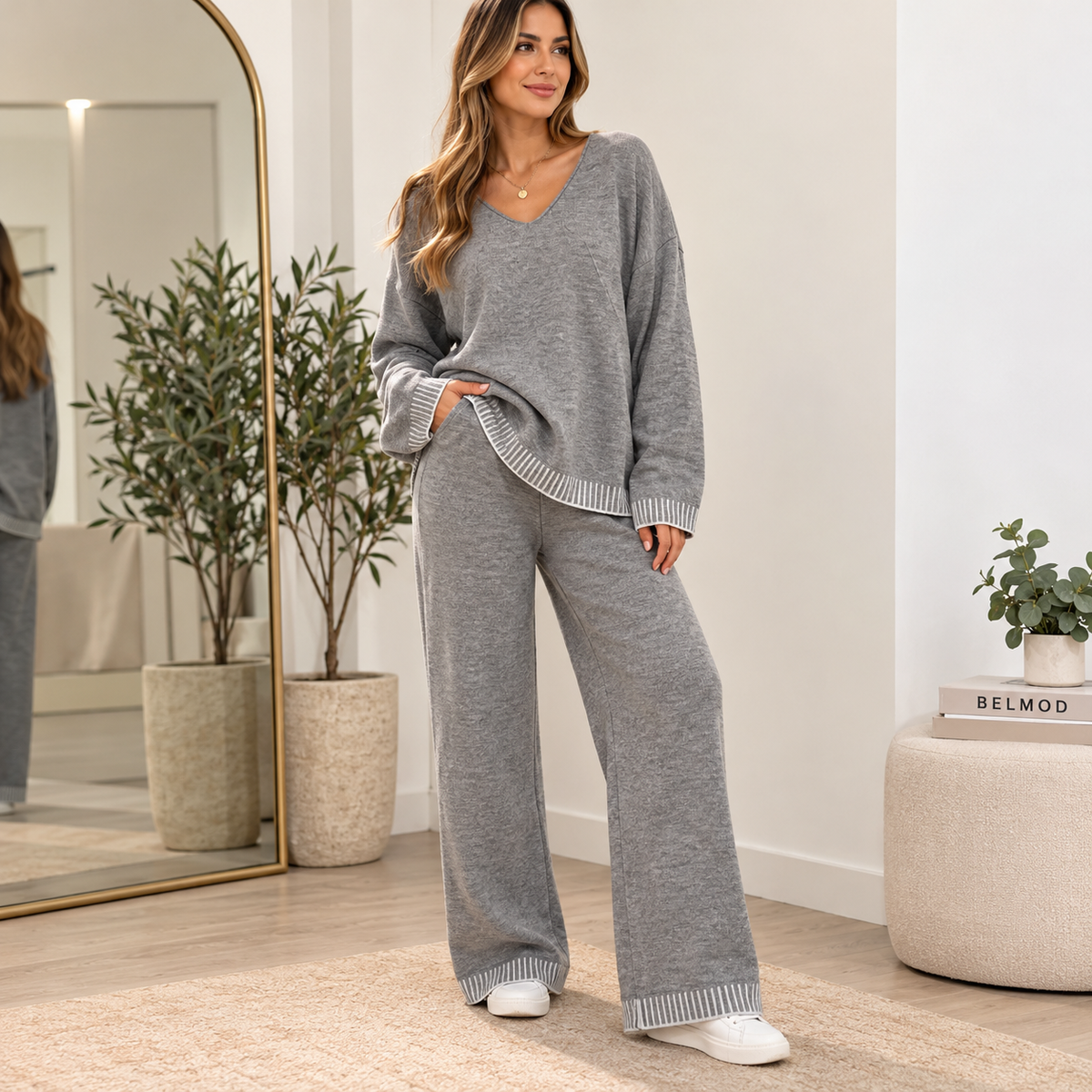 Conjunto de Punto Elara – Jersey y Pantalón