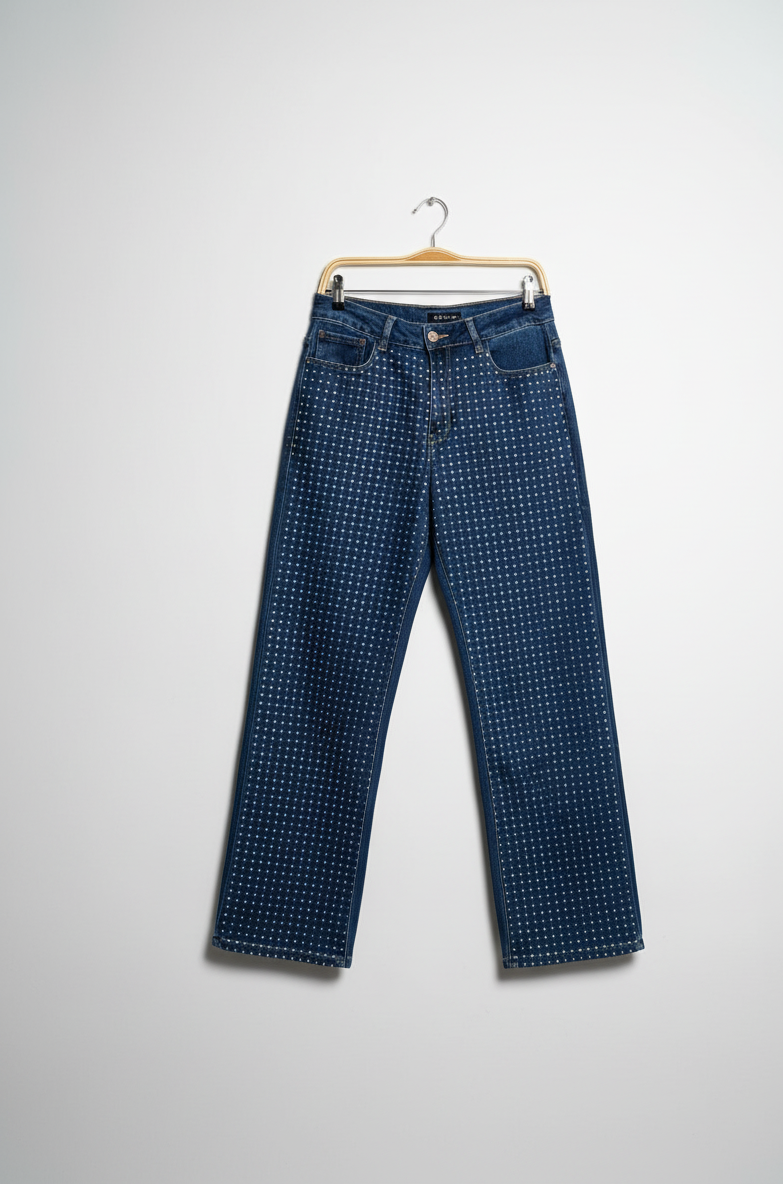 Vaqueros de Talle Alto con brillo