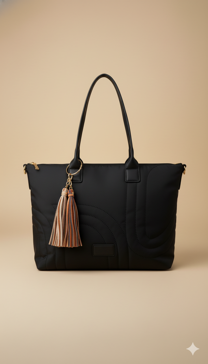 Bolso Tote Acolchado con Detalles