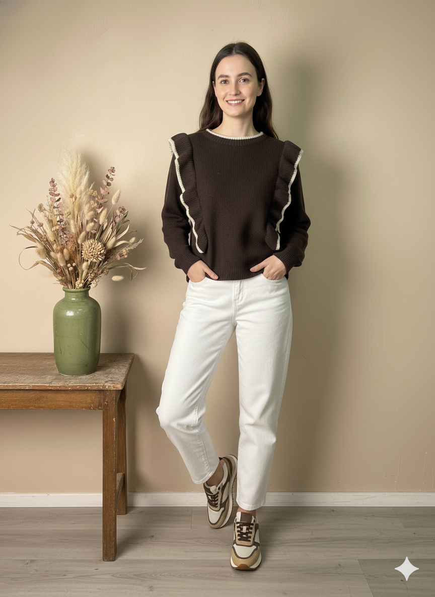 Zapatillas Deportivas Casual Bicolor en Tonos Tierra