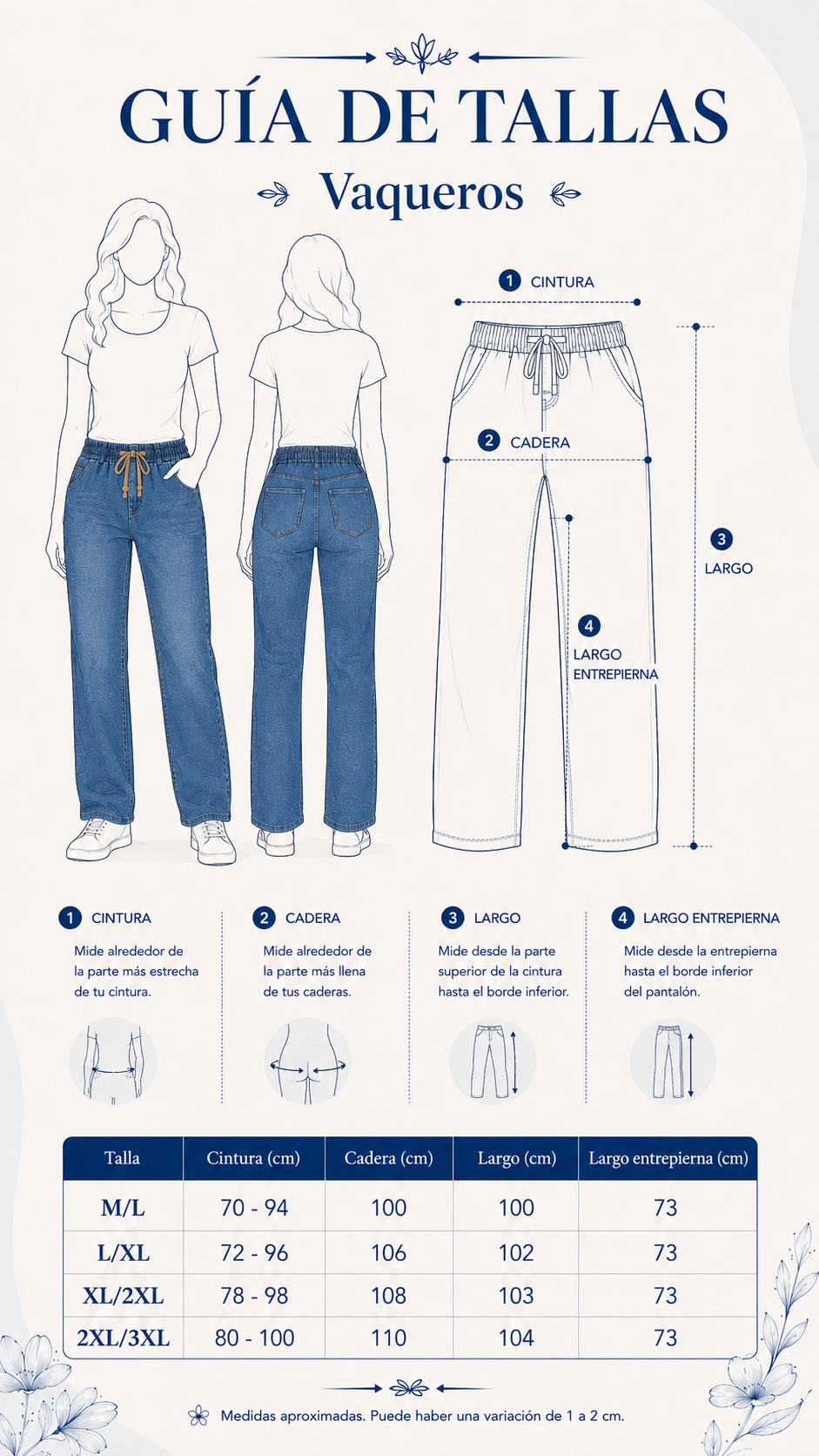 Vaquero Mujer Urban Comfort