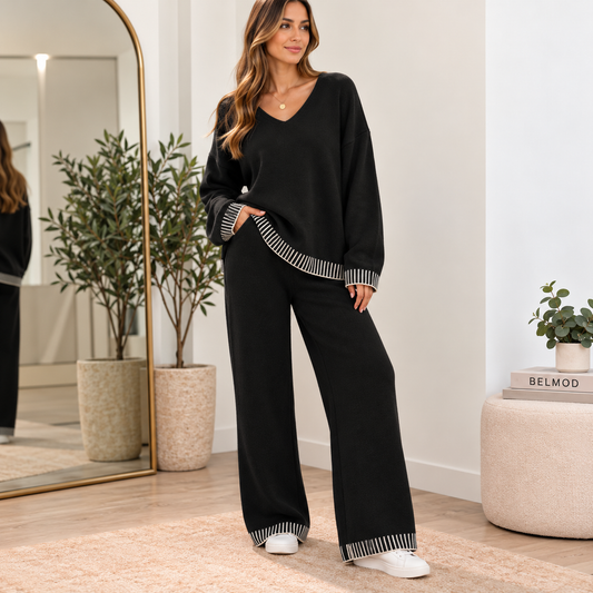Conjunto de Punto Elara – Jersey y Pantalón