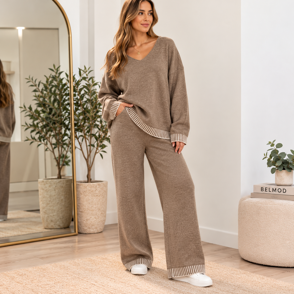 Conjunto de Punto Elara – Jersey y Pantalón