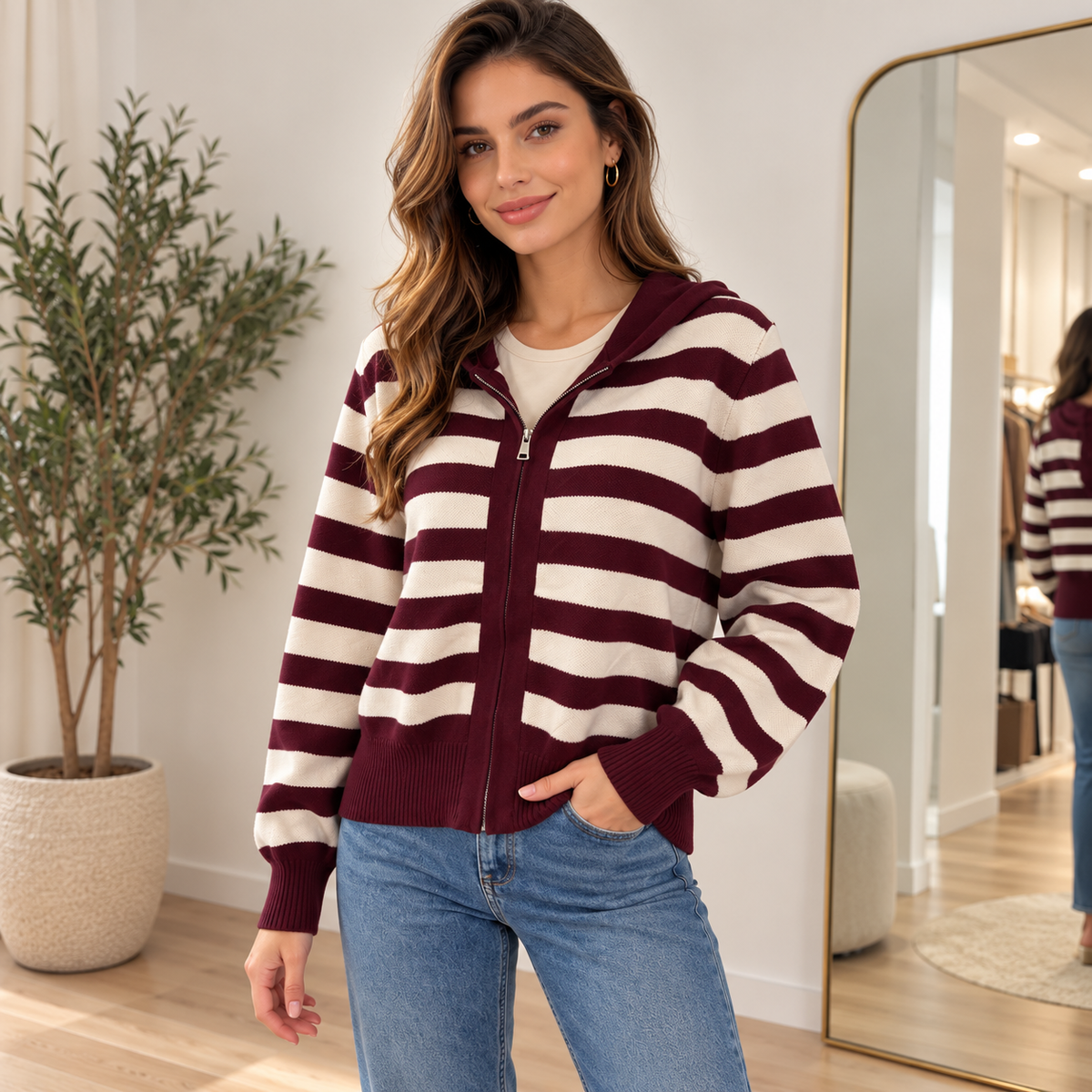 Chaqueta de Punto Rayas Módena