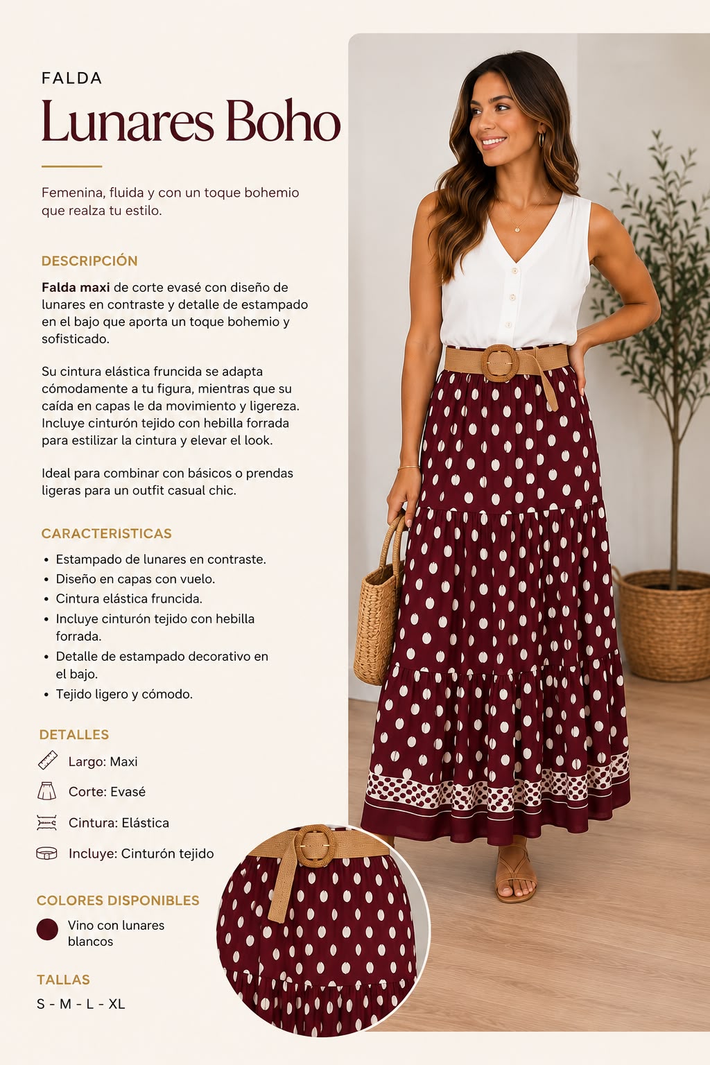 Falda Lunares Boho
