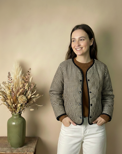 Chaqueta Acolchada de Cuadros Vichy