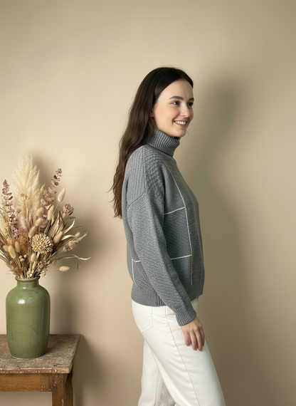 Jersey de Punto Acanalado con Detalles